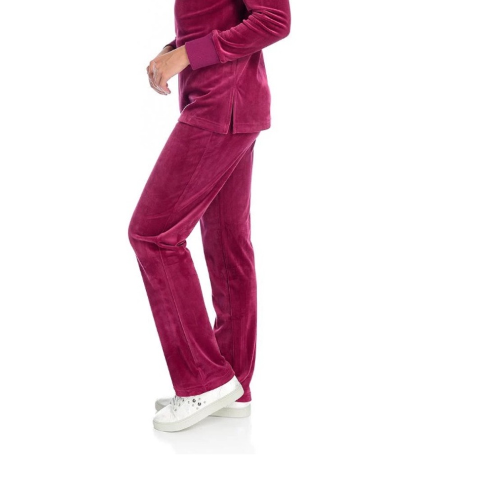 Women’s Kate & Mallory Magenta‎ Velour Wide Leg Pants